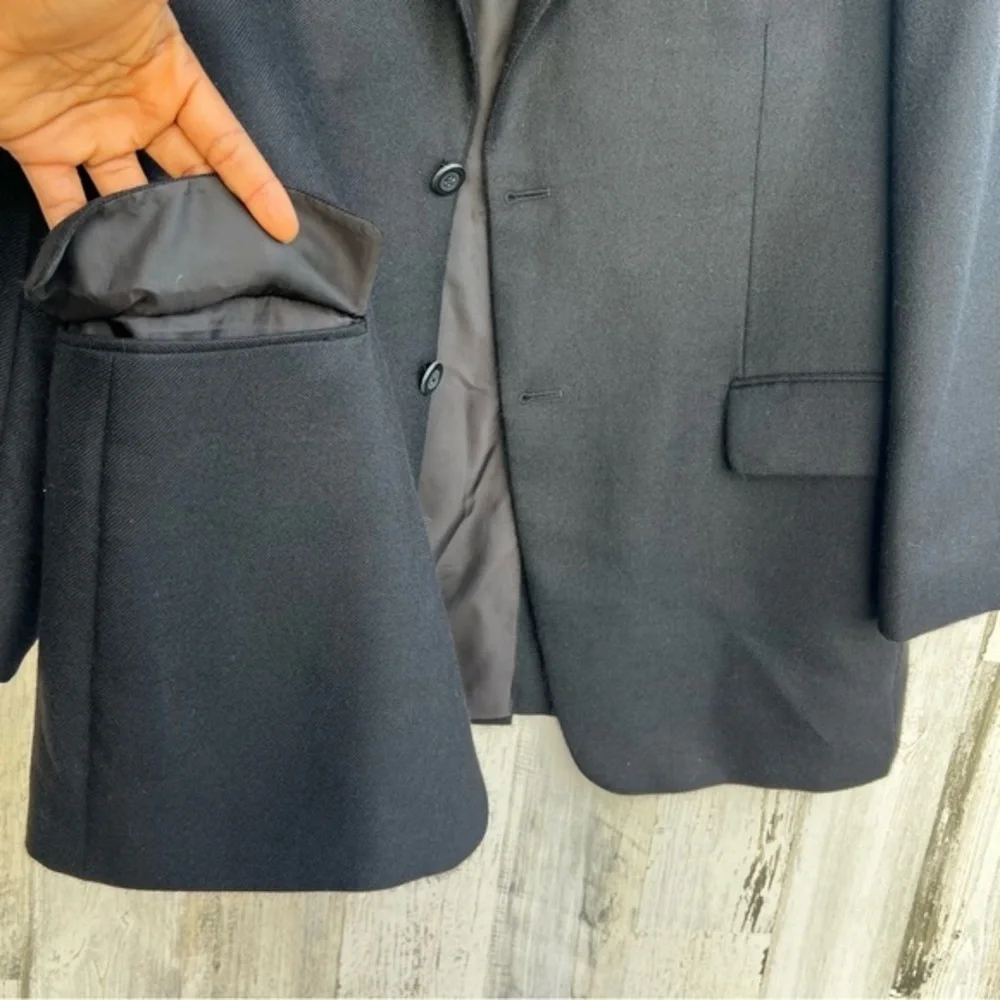 Loro Piana Men’s 100% Cashmere Black‎ Blazer - Size 42R